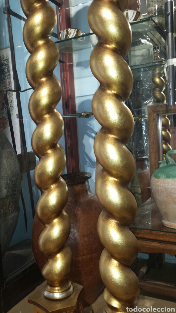 par de columnas de madera, salomonica 149 cm. w Comprar