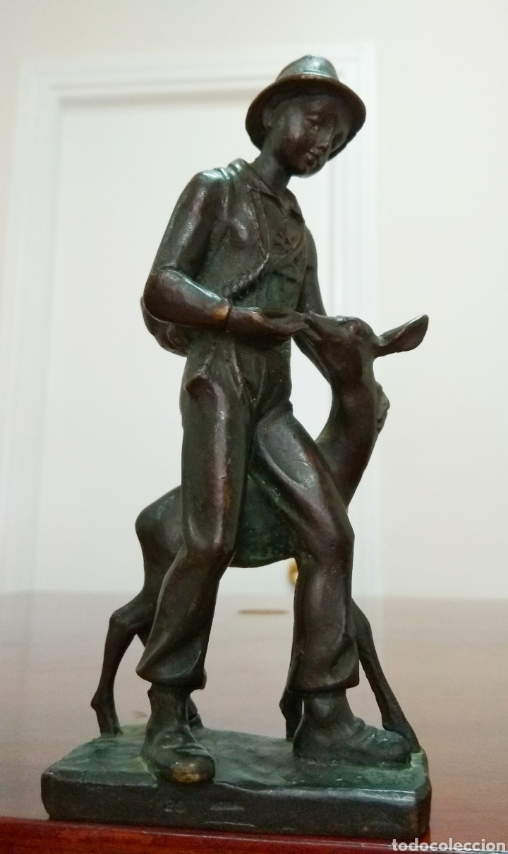 Antig&uuml;edades: Figura bronce centroeuropeo (Morral) - Foto 1