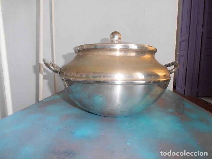 Antig&uuml;edades: Sopera de alpaca - Foto 1