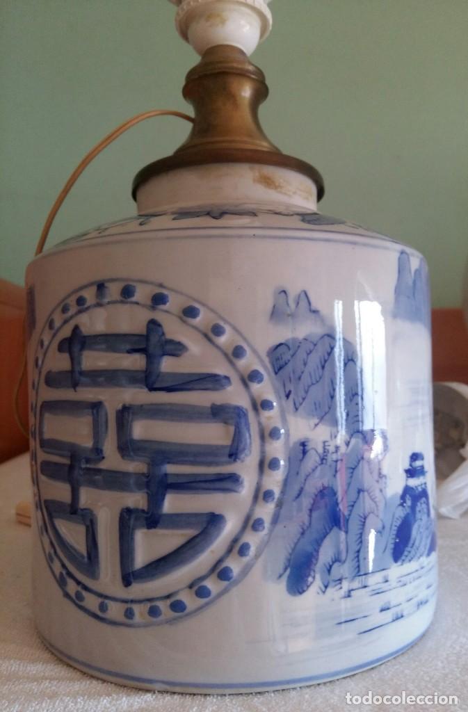 Antig&uuml;edades: potiche chino ,hecho lampara. - Foto 3