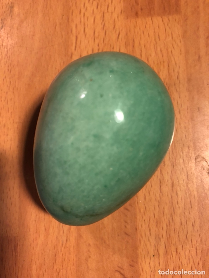 Oggetti Antichi: Huevo de m&aacute;rmol o. Cuarzo azul 5,5 cm