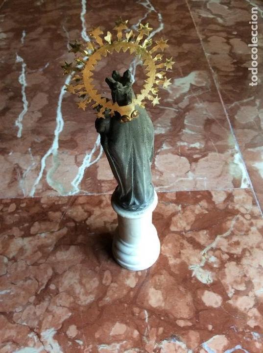 Antig&uuml;edades: Virgen del Pilar antigua 22cm. - Foto 2