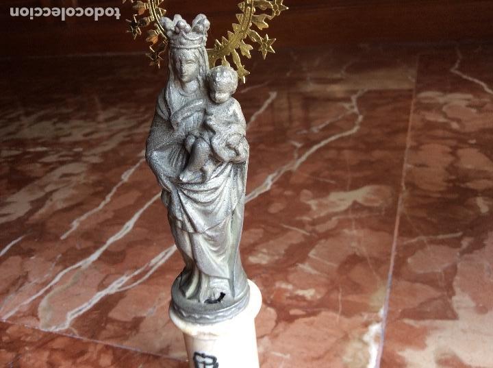Antig&uuml;edades: Virgen del Pilar antigua 22cm. - Foto 4