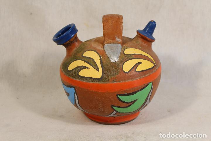 Antig&uuml;edades: botijo de ceramica pintada a mano - Foto 4