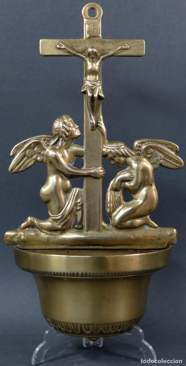Antig&uuml;edades: Benditera Imperio en bronce dorado finales del siglo XIX - Foto 1