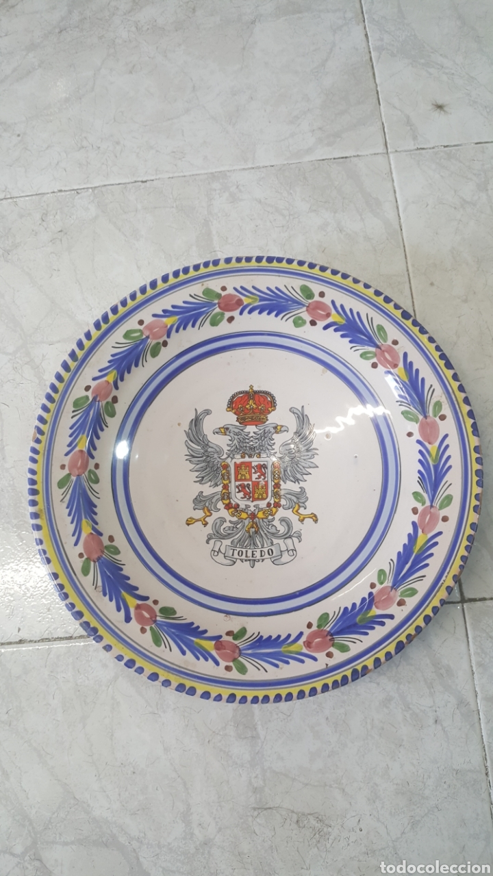 Antig&uuml;edades: Plato cer&aacute;mica toledana - Foto 1