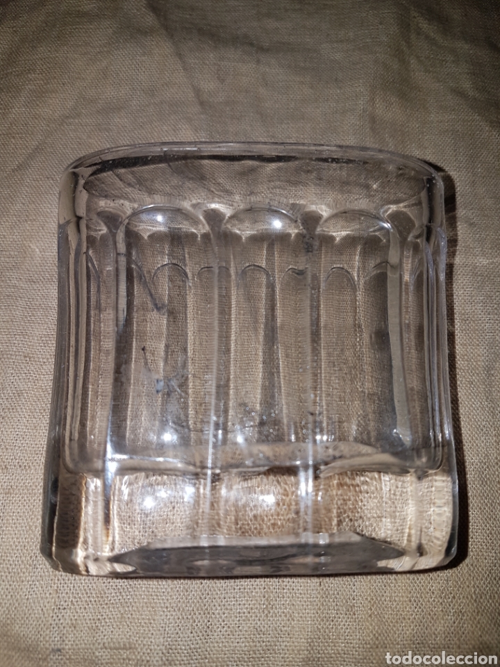 Antigüedades: Antiguo vaso ovalado Cristal soplado La granja - Foto 1 - 120468106