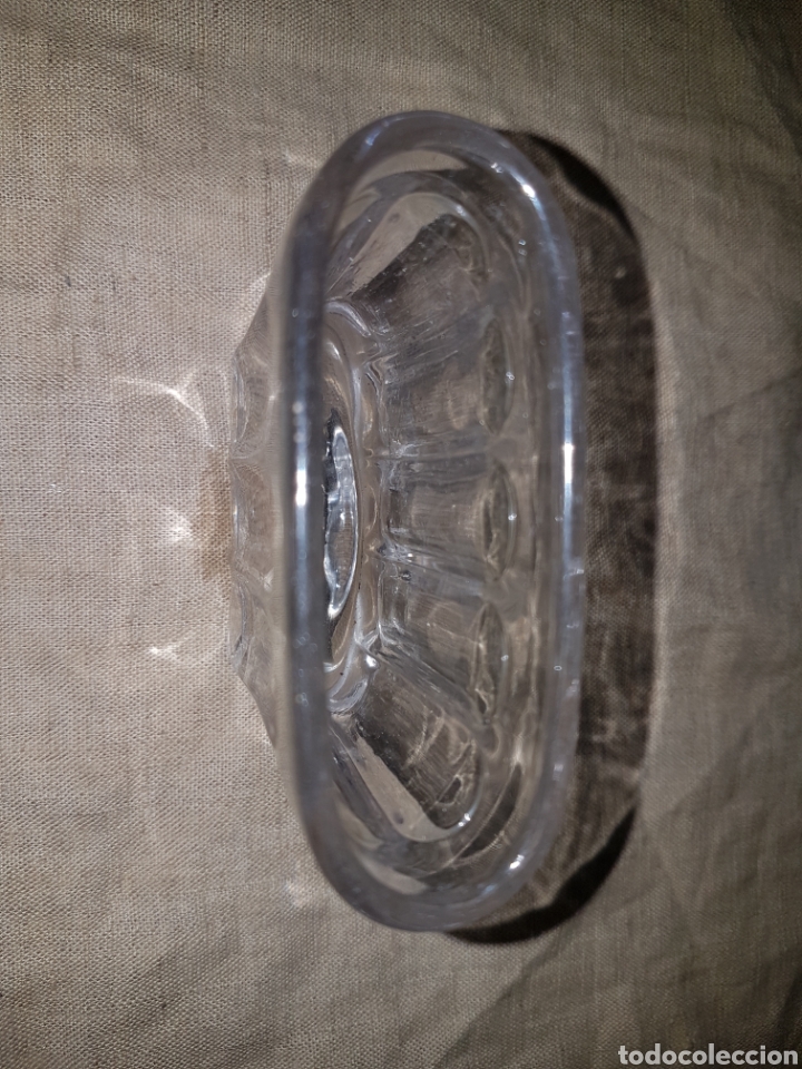 Antigüedades: Antiguo vaso ovalado Cristal soplado La granja - Foto 2 - 120468106