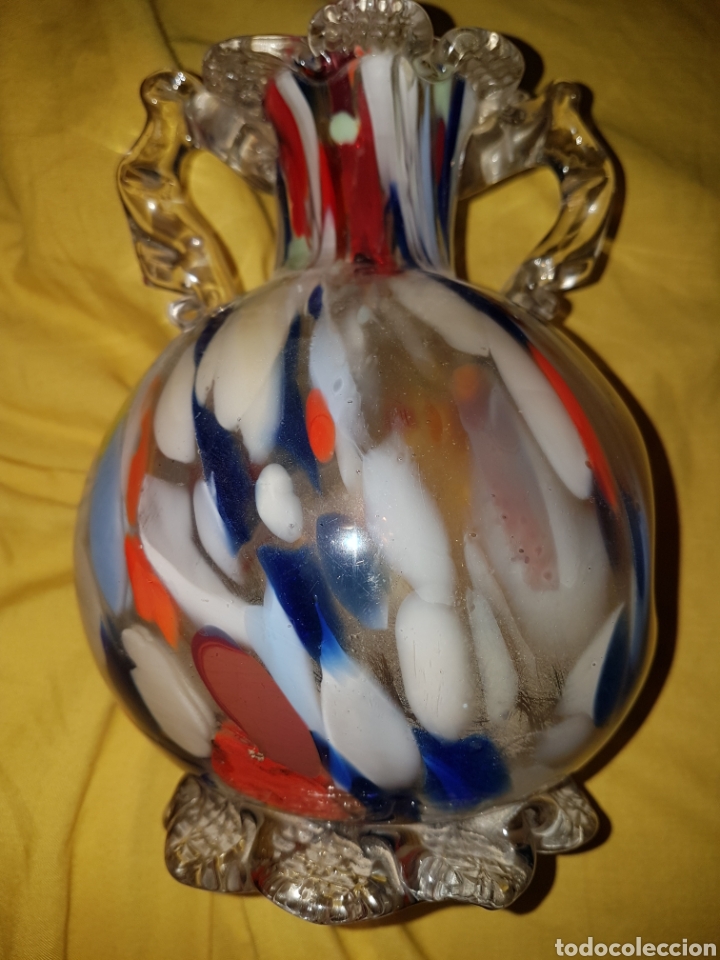 Antig&uuml;edades: Antiguo jarron cristal de murano - Foto 2