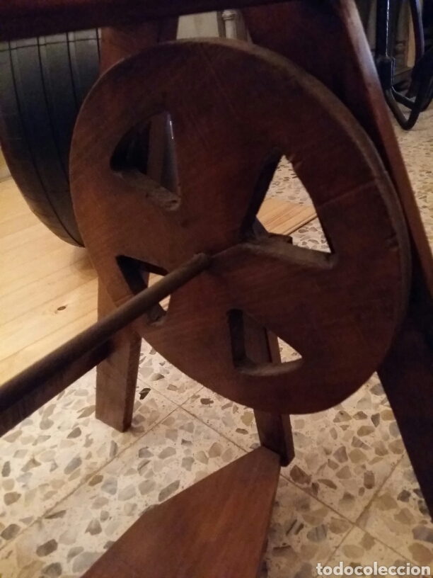 Antig&uuml;edades: Hiladora antigua de madera - Foto 8