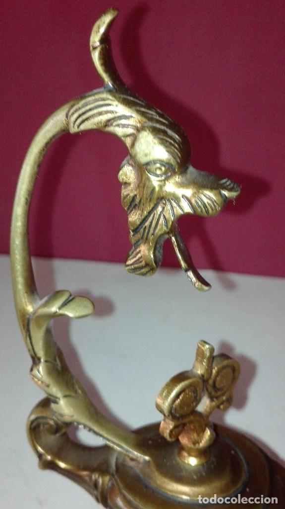 Antig&uuml;edades: LAMPARA BRONCE ALADINO VELA - Foto 6