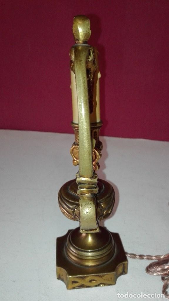 Antig&uuml;edades: LAMPARA BRONCE ALADINO VELA - Foto 9