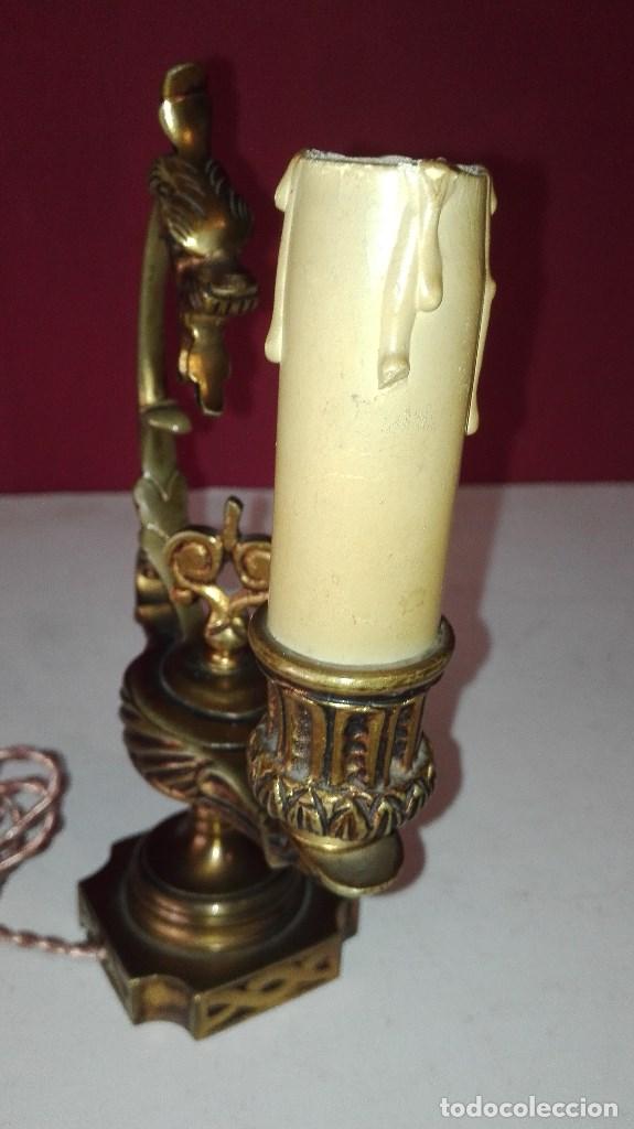 Antig&uuml;edades: LAMPARA BRONCE ALADINO VELA - Foto 10