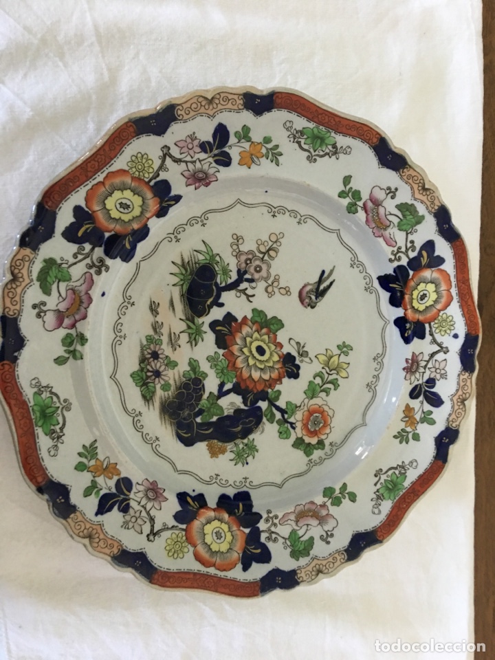 Antig&uuml;edades: Plato de porcelana antiguo ingl&eacute;s - Foto 1
