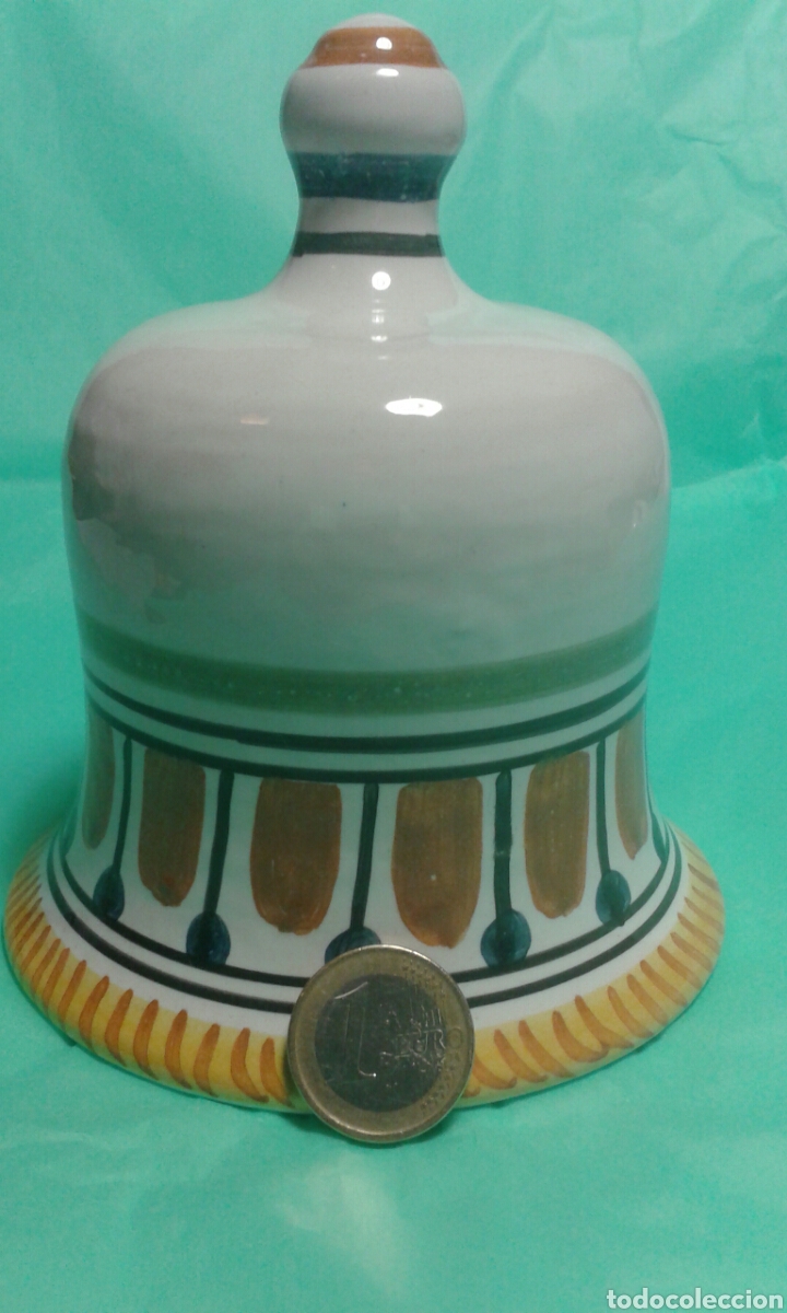 Antig&uuml;edades: Campana de ceramica de Talavera - Foto 3