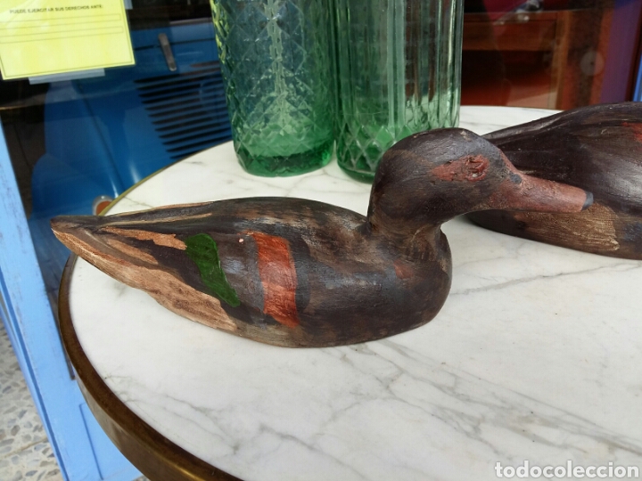 Antig&uuml;edades: Pato de madera mediano - Foto 1