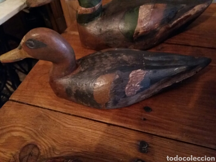 Antig&uuml;edades: Pato de madera mediano - Foto 2