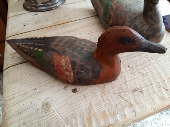 Antig&uuml;edades: Pato de madera mediano - Foto 3