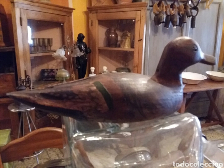 Antig&uuml;edades: Pato de madera mediano - Foto 4