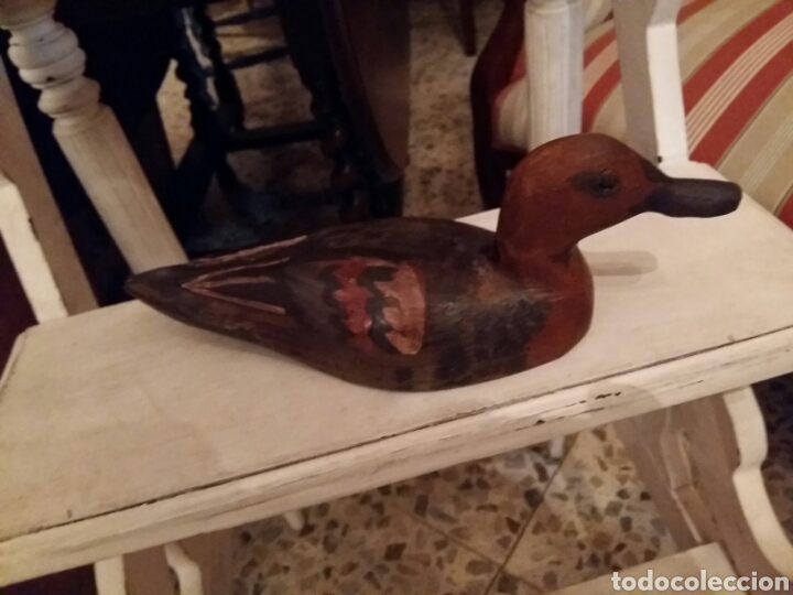 Antig&uuml;edades: Pato de madera mediano - Foto 5