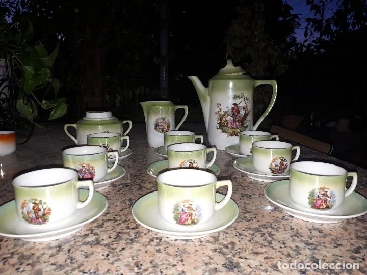 Antig&uuml;edades: antiguo juego de cafe, efectos anacarados - Foto 1