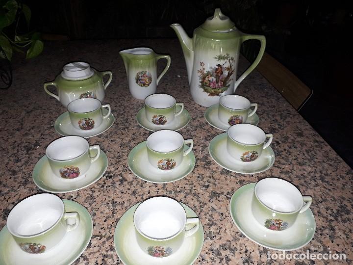 Antig&uuml;edades: antiguo juego de cafe, efectos anacarados - Foto 2