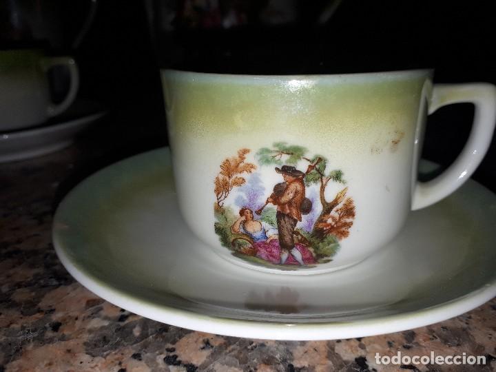 Antig&uuml;edades: antiguo juego de cafe, efectos anacarados - Foto 5