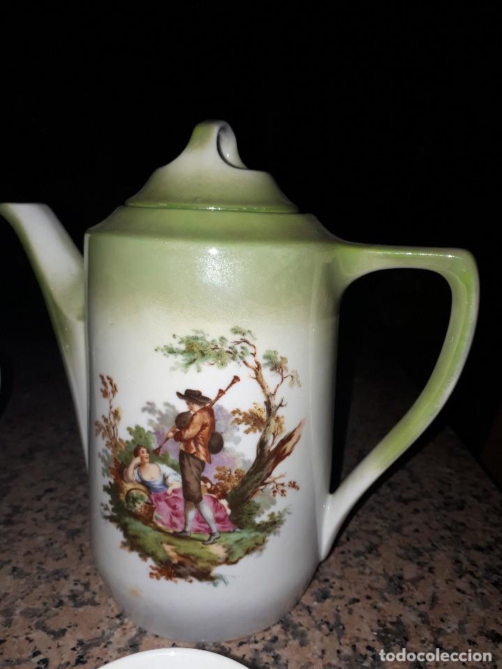 Antig&uuml;edades: antiguo juego de cafe, efectos anacarados - Foto 6