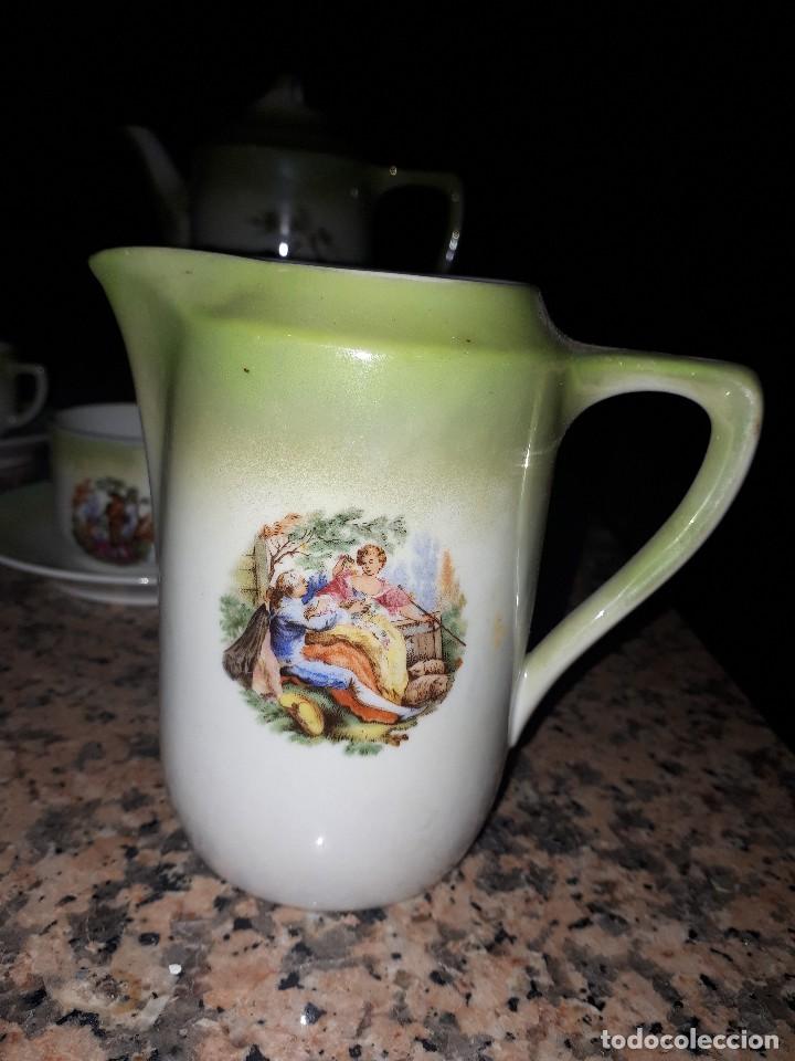 Antig&uuml;edades: antiguo juego de cafe, efectos anacarados - Foto 7