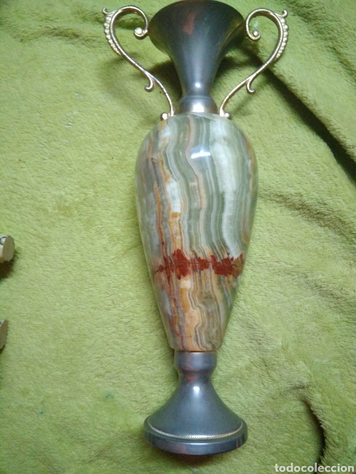 Antig&uuml;edades: Objeto decoracion mineral con forma de jarron - Foto 1