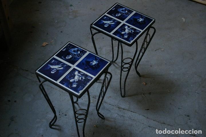 Antig&uuml;edades: Veladores de forja y ceramica - Foto 3