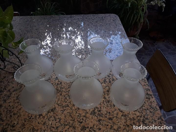 Antig&uuml;edades: antiguo juego de 7 tulipas - Foto 2