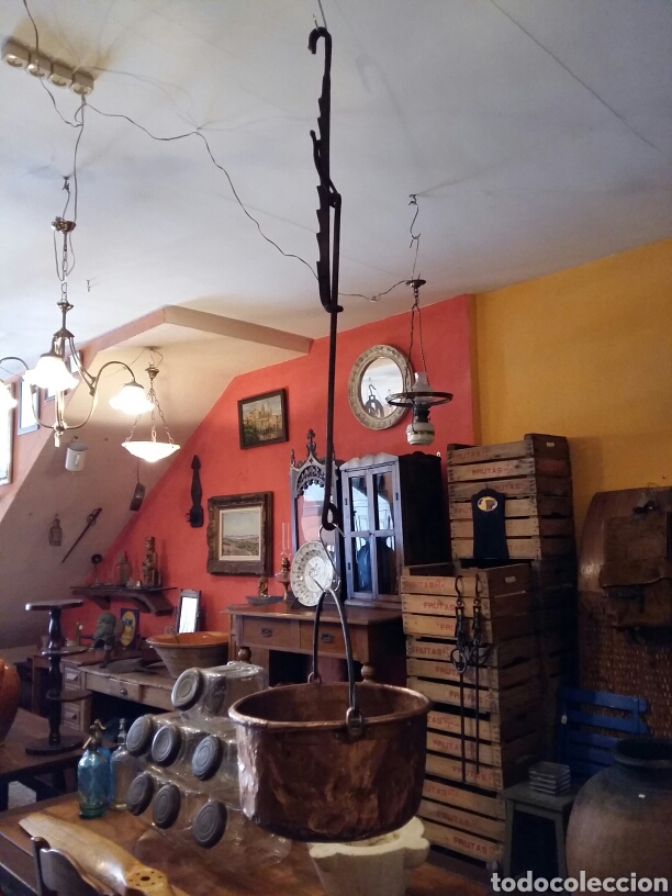 Antig&uuml;edades: Barra leva de hierro para las ollas - Foto 5