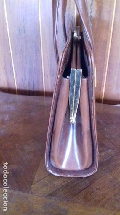 Antig&uuml;edades: ANTIGUO BOLSO MARRON. - Foto 3