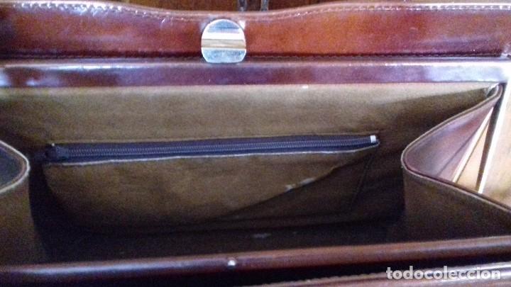 Antig&uuml;edades: ANTIGUO BOLSO MARRON. - Foto 4