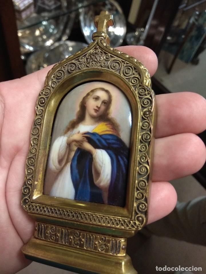 Antig&uuml;edades: Capilla Esmalte Virgen Inmaculada - Foto 1