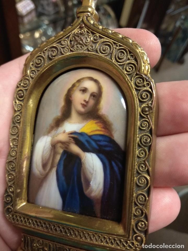 Antig&uuml;edades: Capilla Esmalte Virgen Inmaculada - Foto 2