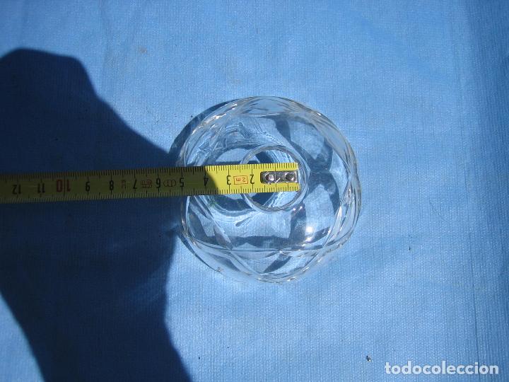 Antig&uuml;edades: Antiguo platillo de lampara de cristal - Foto 3