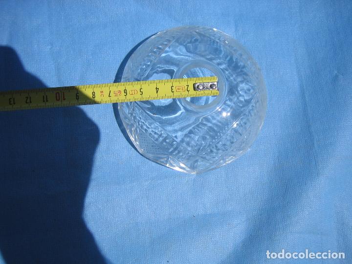 Antig&uuml;edades: Antiguo platillo de lampara de cristal - Foto 3