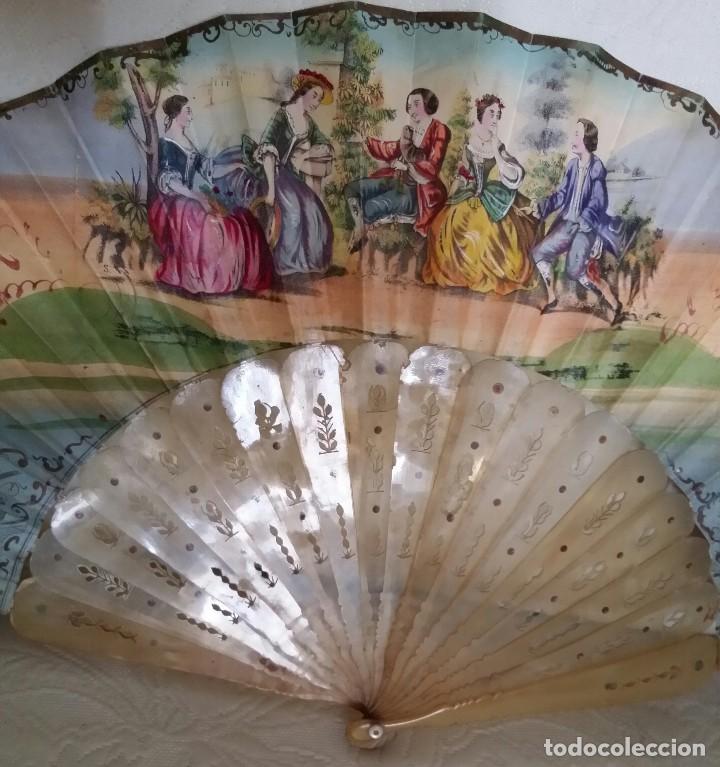 Antig&uuml;edades: ABANICO ANTIGUO S XIX - Foto 2