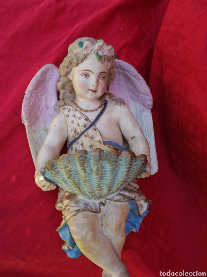 Antig&uuml;edades: Benditera siglo XIX biscuit - Foto 1
