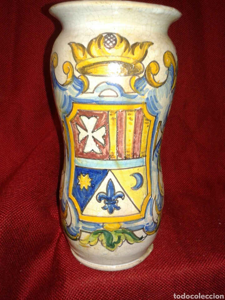 Antig&uuml;edades: ALBARERO EN CERAMICA ESMALTADA - Foto 1