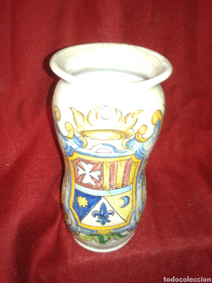 Antig&uuml;edades: ALBARERO EN CERAMICA ESMALTADA - Foto 2