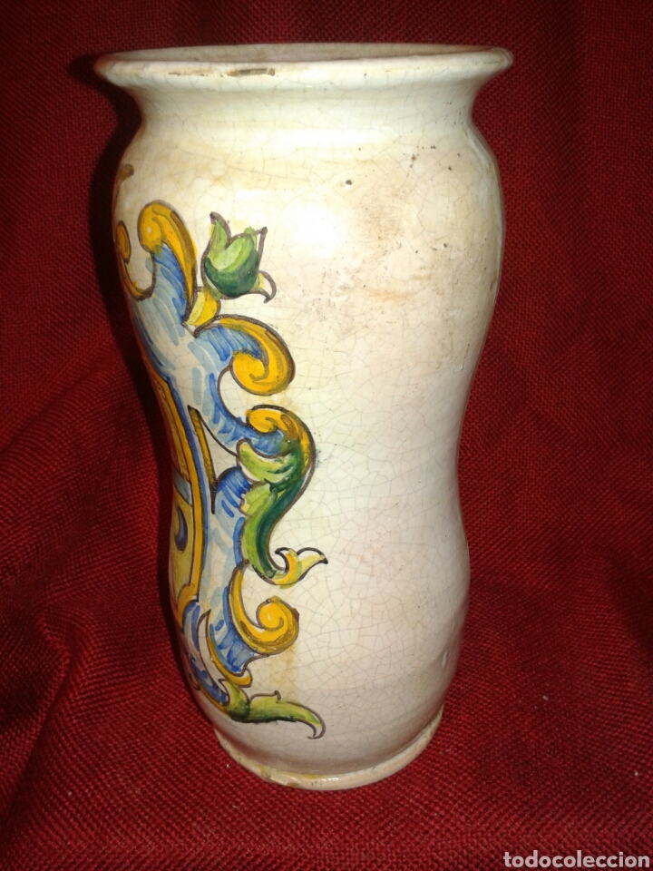 Antig&uuml;edades: ALBARERO EN CERAMICA ESMALTADA - Foto 4