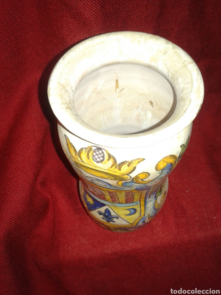 Antig&uuml;edades: ALBARERO EN CERAMICA ESMALTADA - Foto 6