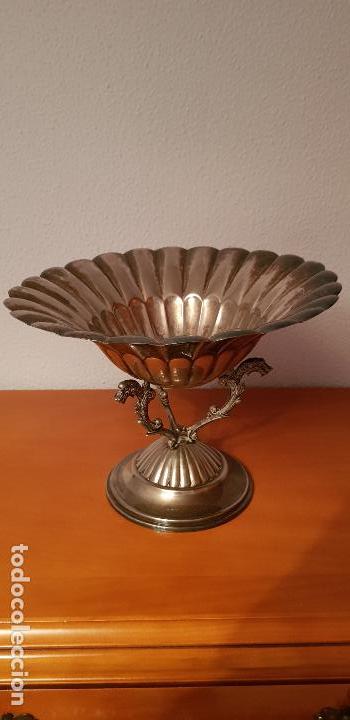 Antig&uuml;edades: CENTRO DE MESA DE ALPACA PLATEADA - Foto 1