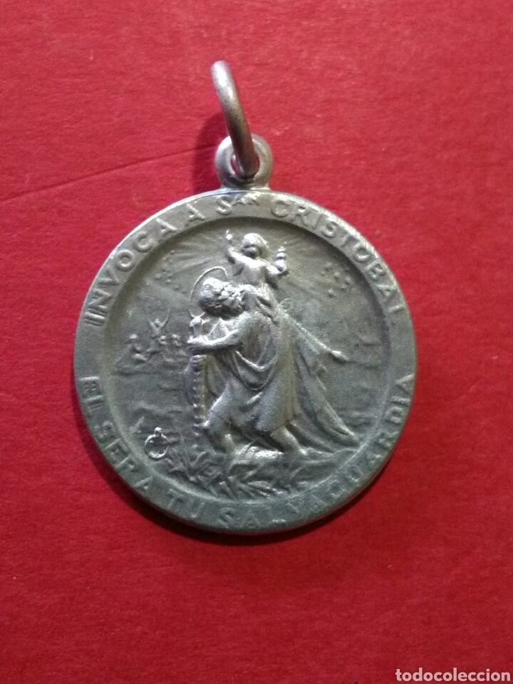 Antig&uuml;edades: MEDALLA DE SAN CRISTOBAL. 2 CM. - Foto 1