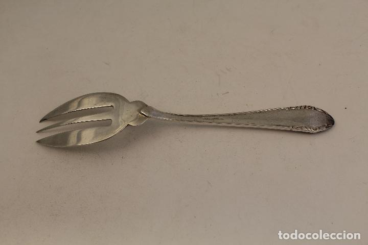 Antig&uuml;edades: tenedor para servir ensalada con plata meneses - Foto 4
