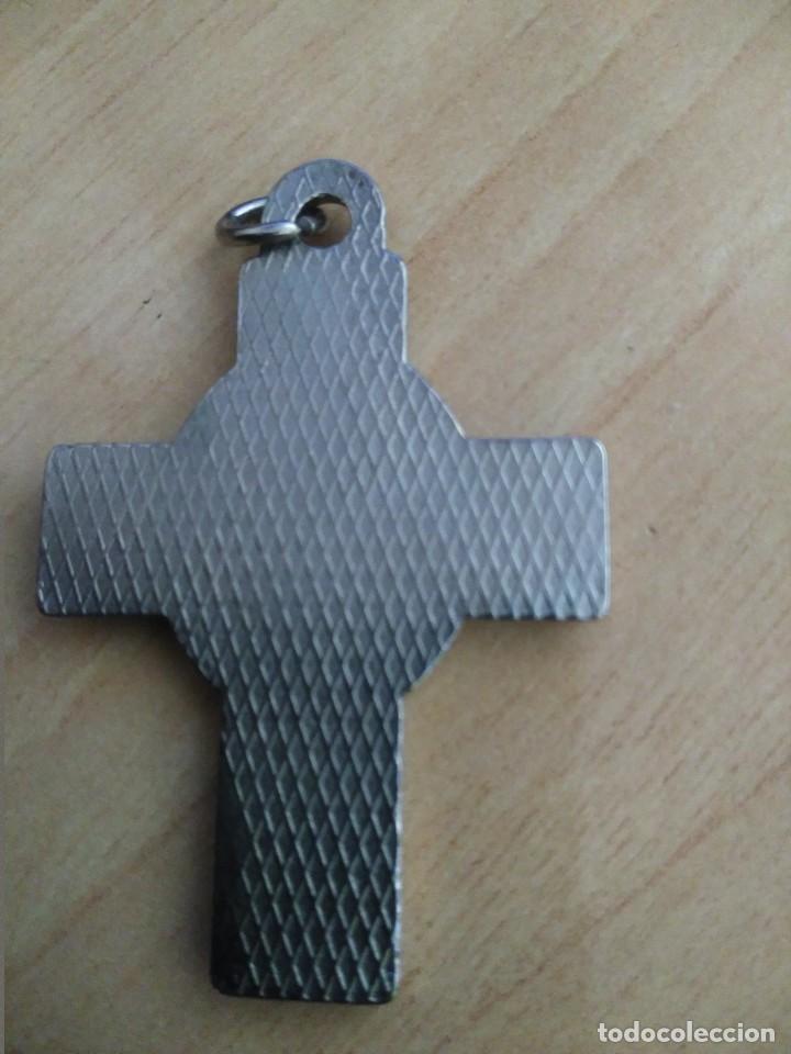 Antig&uuml;edades: cruz esmaltada virgen del rocio - Foto 2