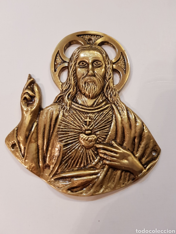 Antig&uuml;edades: SAGRADO CORAZON EN BRONCE - Foto 1